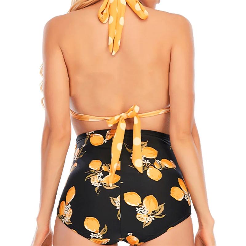 Женский летний комплект бикини из двух предметов женский купальный костюм