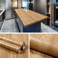 self adhesive pvc waterproof wood grain wallpaper rolls kitchen stickers furniture wardrobe table wall papers home decor