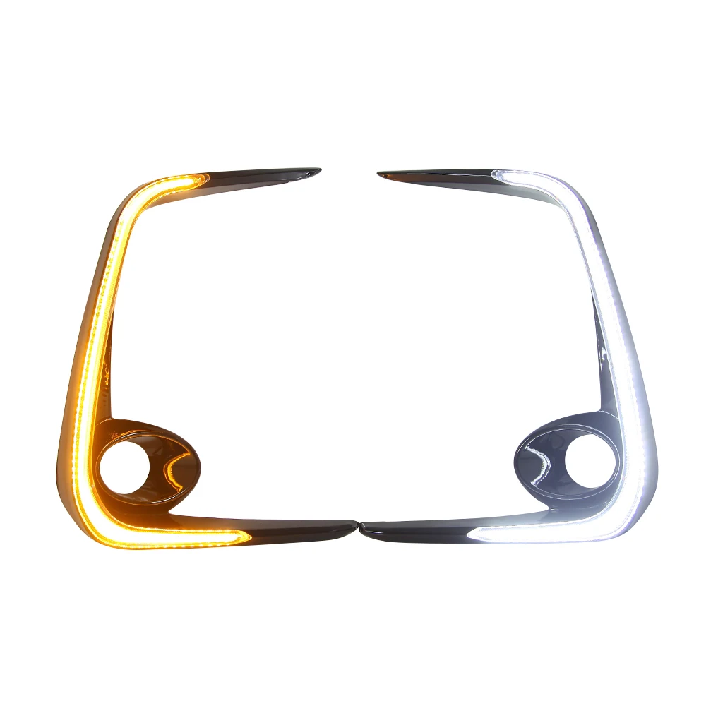 

1Set Car LED DRL Daytime Running Light For Toyota Corolla 2019 2020 2021 Yellow Turn Signal 12V Fog Lamp Decoration Bumper Light