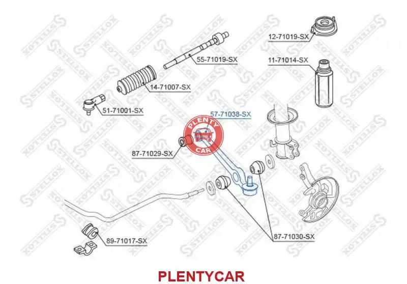 57-71038-sx_рычаг/ mazda 121 &amplt 90 Stellox 5771038SX