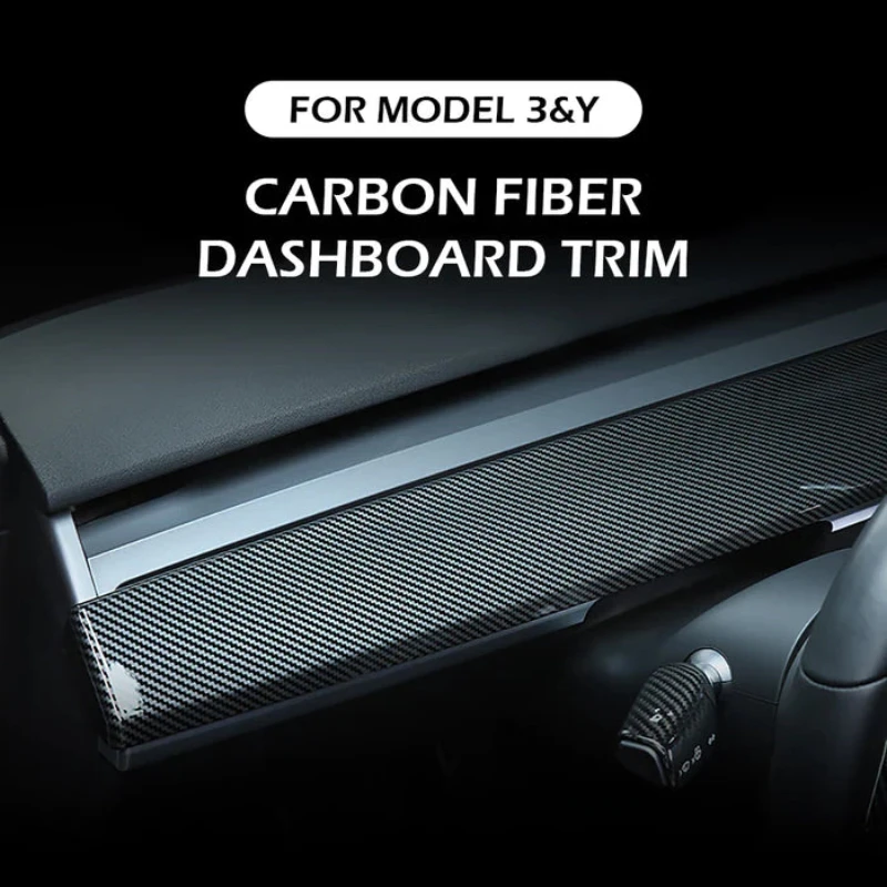 

Dashboard Cover Real Carbon Fiber for Tesla Model 3 / Y 2017-2023 (Not suitable for US Model Y after June 2023)