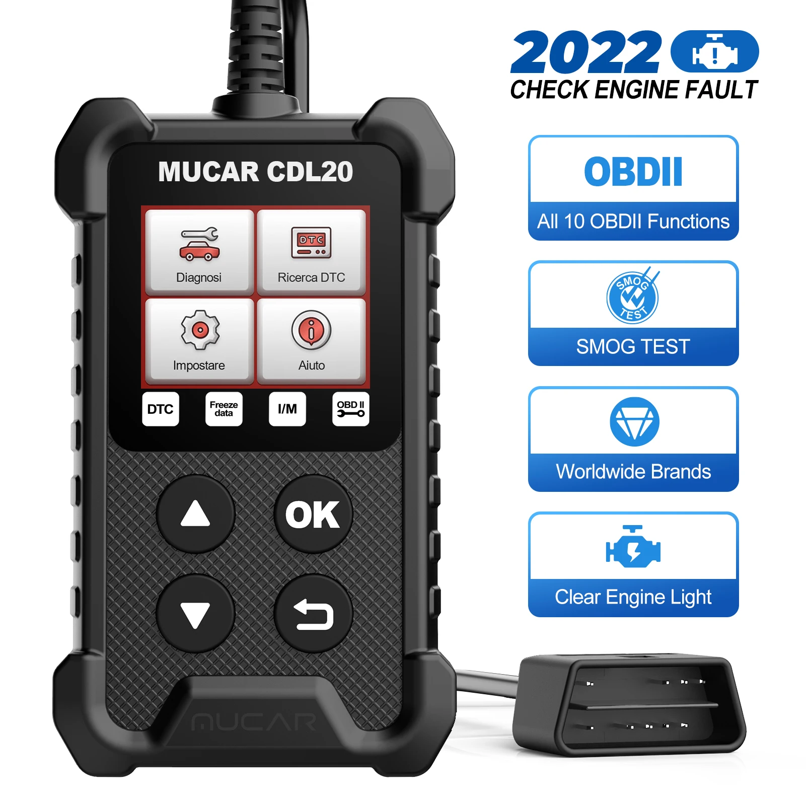 

MUCAR CDL20 Obd2 Car Auto Diagnostic Tools Obd 2 Scanner Automotivo Code Reader Check Diagnosis Check Engine System
