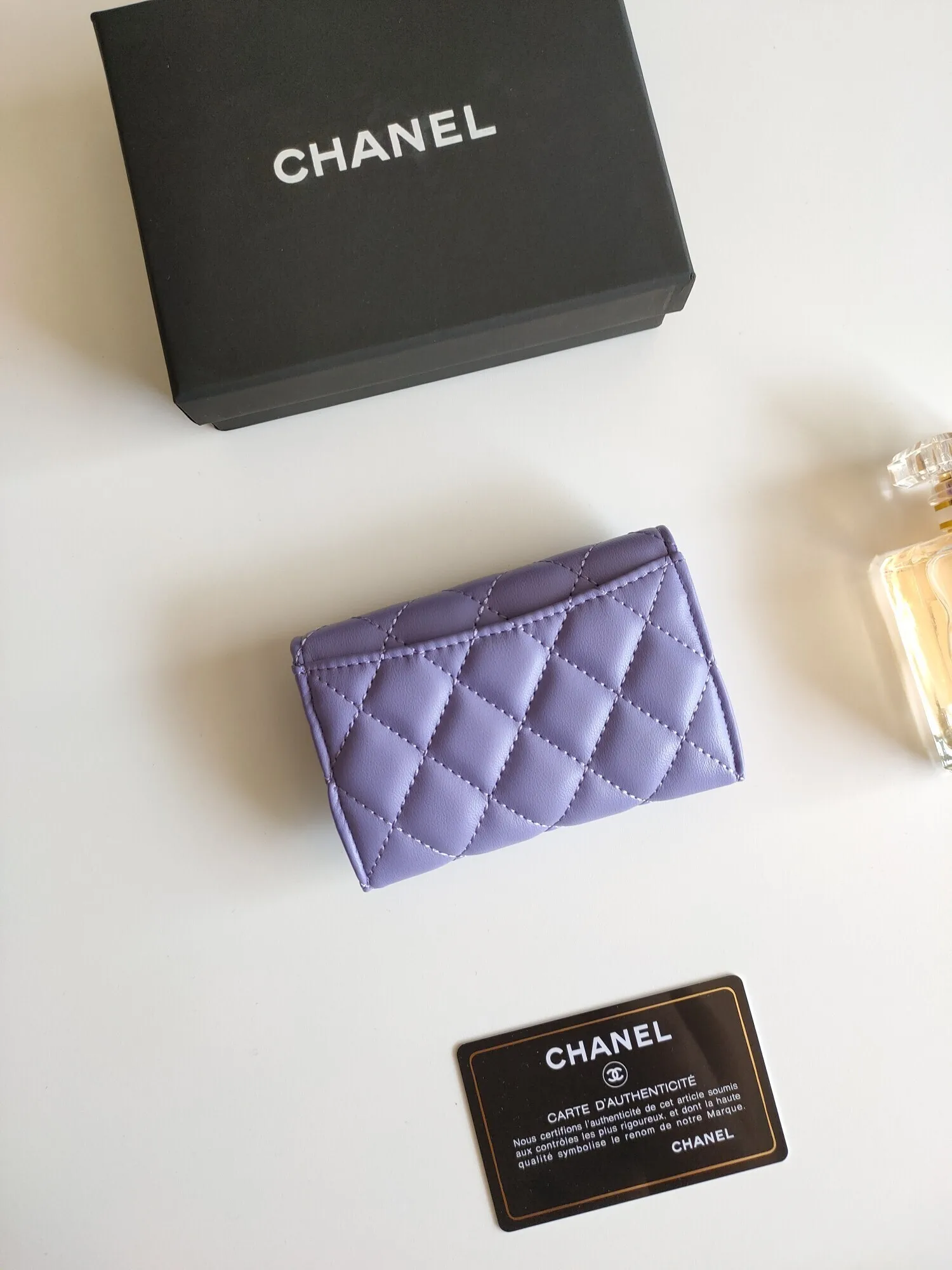 В Стиле Держатель Для Карт Chanel Classic Flap Из Овчины И Яловичной Кожи Копия 1:1