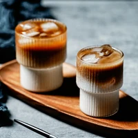 latte heat resistant borosilicate coffee high cup glass japanese senior cup water glass glass juice whiskey cup milk