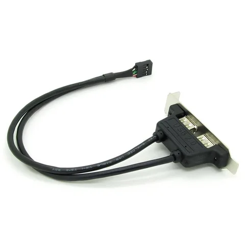 Планка расширения, 2 порта USB 2.0, низкопрофильная на заднюю панель корпуса