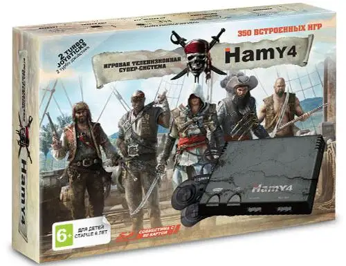 Игровая приставка 8 bit + 16 Hamy 4 (350 в 1) Assassin Creed 350 встроенных игр 2 геймпада USB кабель