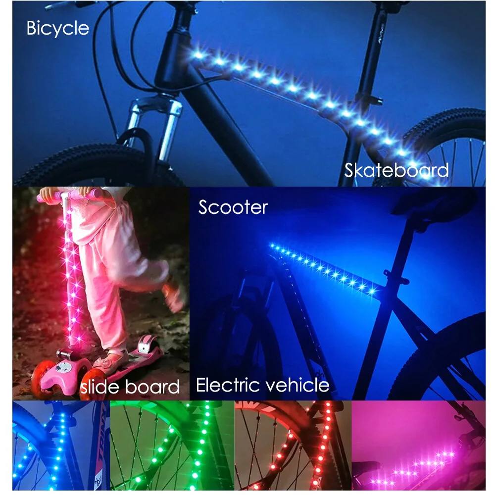 Фото Светодиодная Bluetooth RGB лента, Светодиодная лента для велосипеда 5050, 1 м, 2 м, управление через USB, умное управление через приложение №2