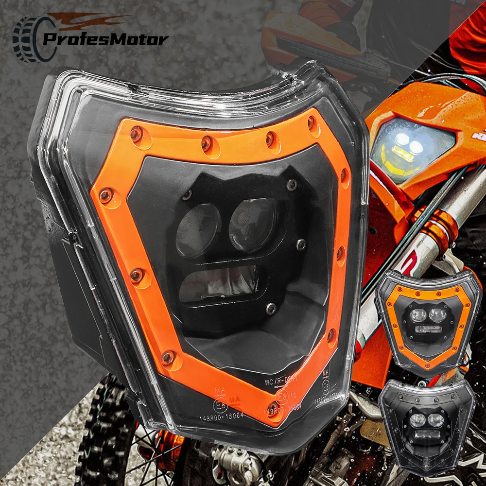 

Motorcycle LED Headlights Head Light for KTM EXC SX SMR 300 450 690 Headlamp Panel Wick Accessories Motocross Dirt Bike Enduro