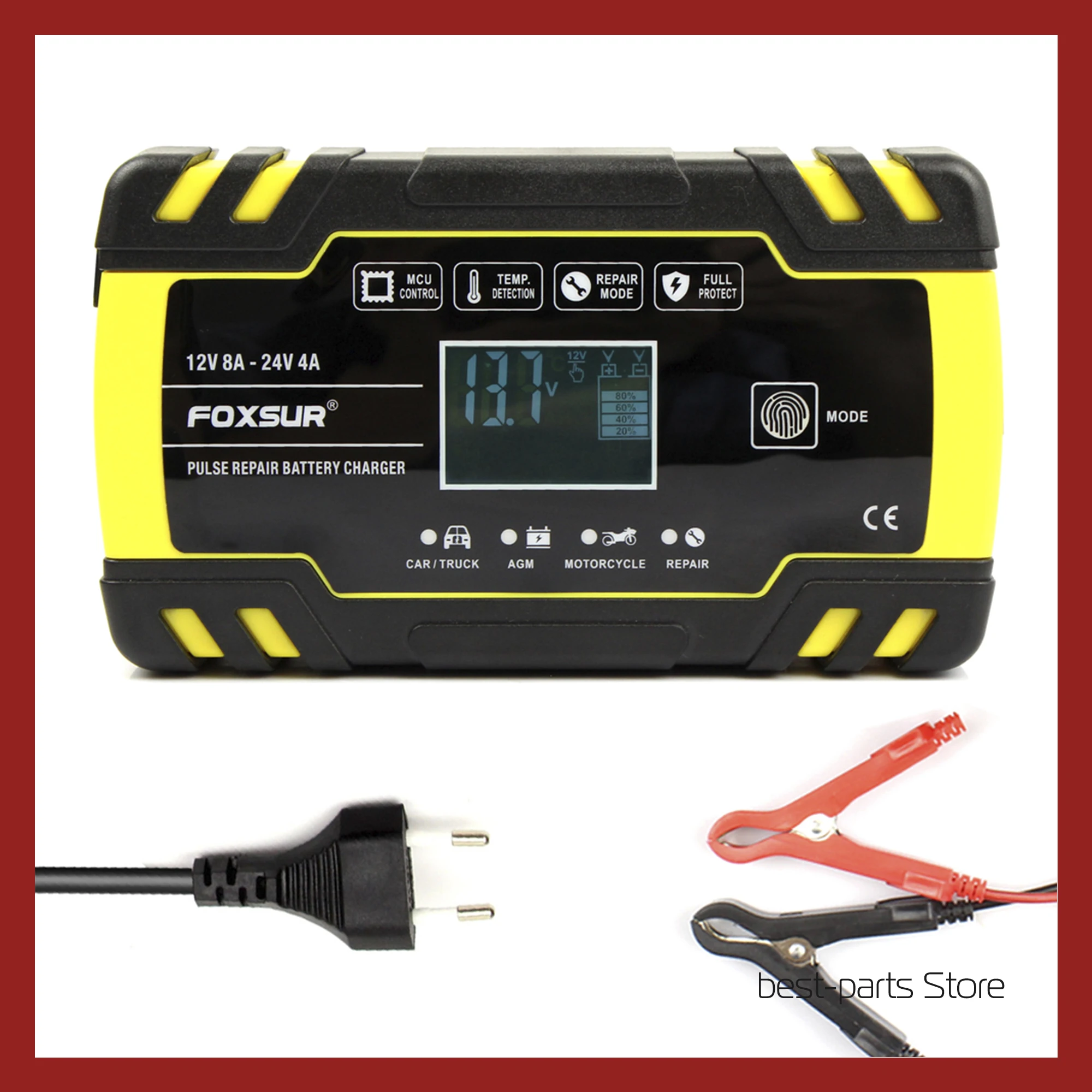 зарядное устройство для автомобильного аккумулятора foxsur.
