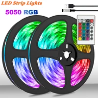 led light strips room decor flexible rgb 5050 tv backlight infrared control night light dc5v luminous string for bedroom 1m5m
