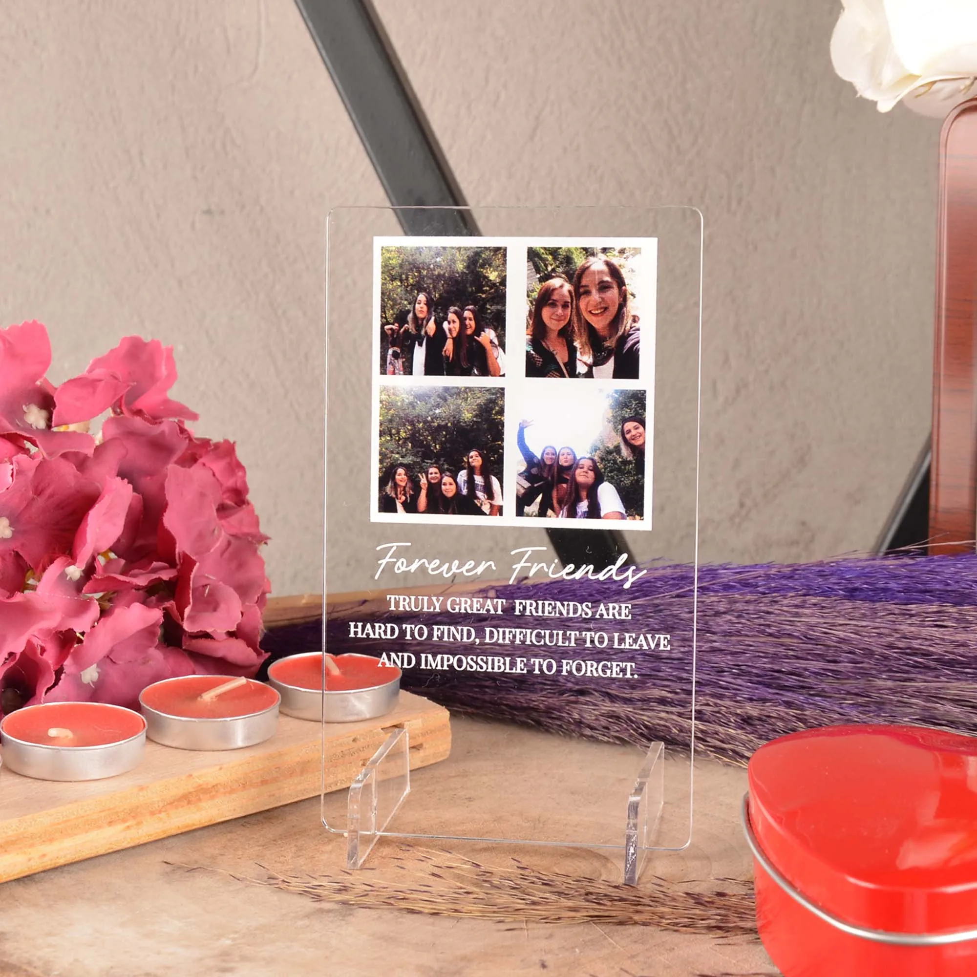 Custom Photo Plaque Best Friend Birthday Gift Acrylic Anniversary Wedding Personalized Board For Boyfriend Girlfriend Dad Mother