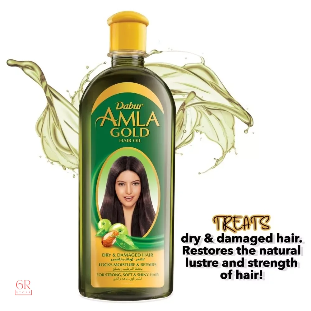 Масло для роста волос Dabur Amla Gold и миндаль масло ухода за волосами быстрое