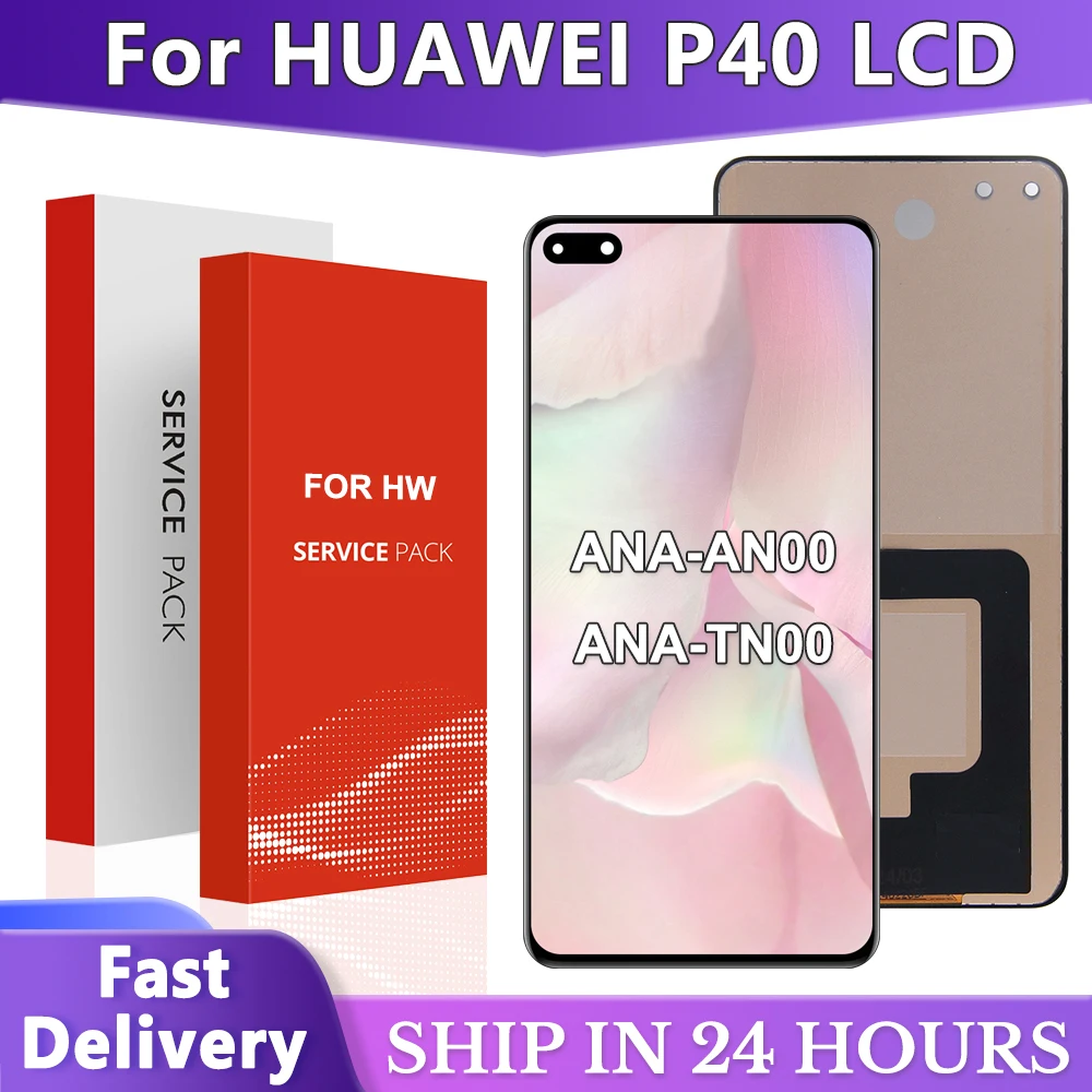 6 1-дюймовый ЖК-дисплей для Huawei P40 ANA-N09 ANA-NX9 преобразователь сенсорного экрана в