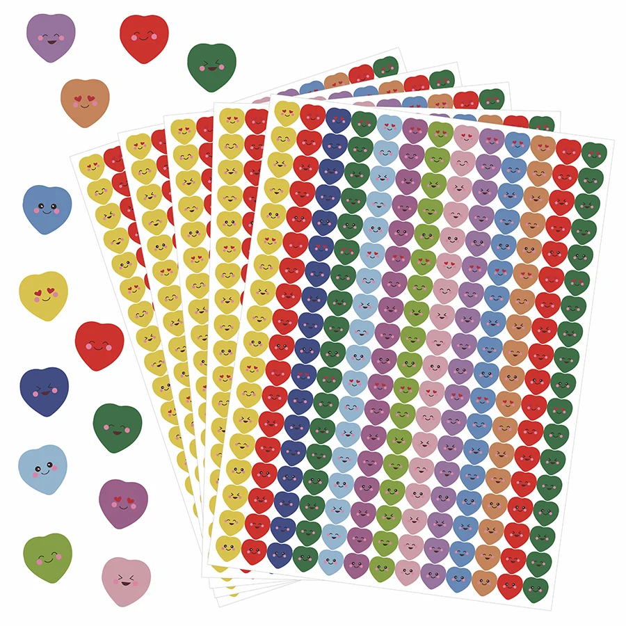 

Мини-наклейки с сердечками