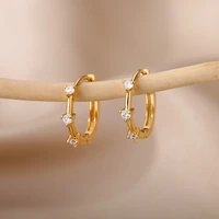 geometric earrings for women zircon shiny pendant drop earring daily wedding birthday dangle jewelry friend gifts bijoux 2022