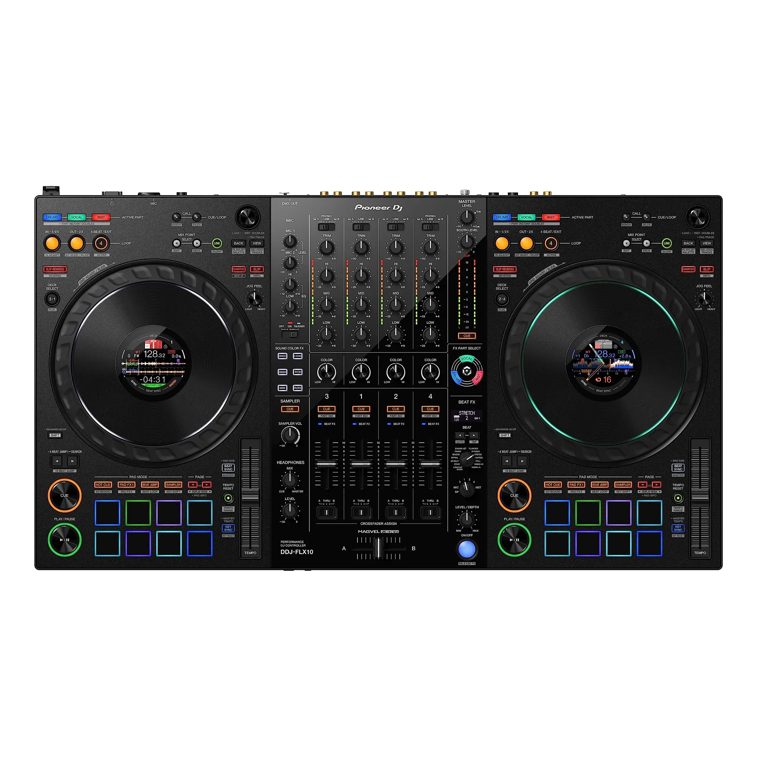 

Pioneer DJ DDJ-FLX10 4-палубный контроллер DJ