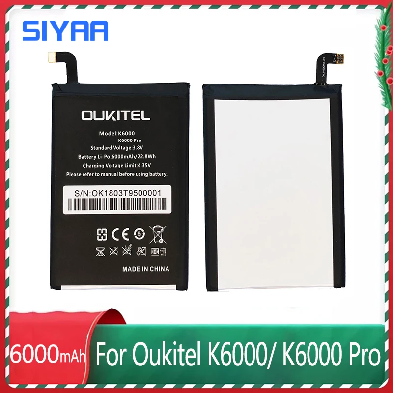 Аккумулятор SIYAA K6000 для Oukitel 100% мАч 6000 |