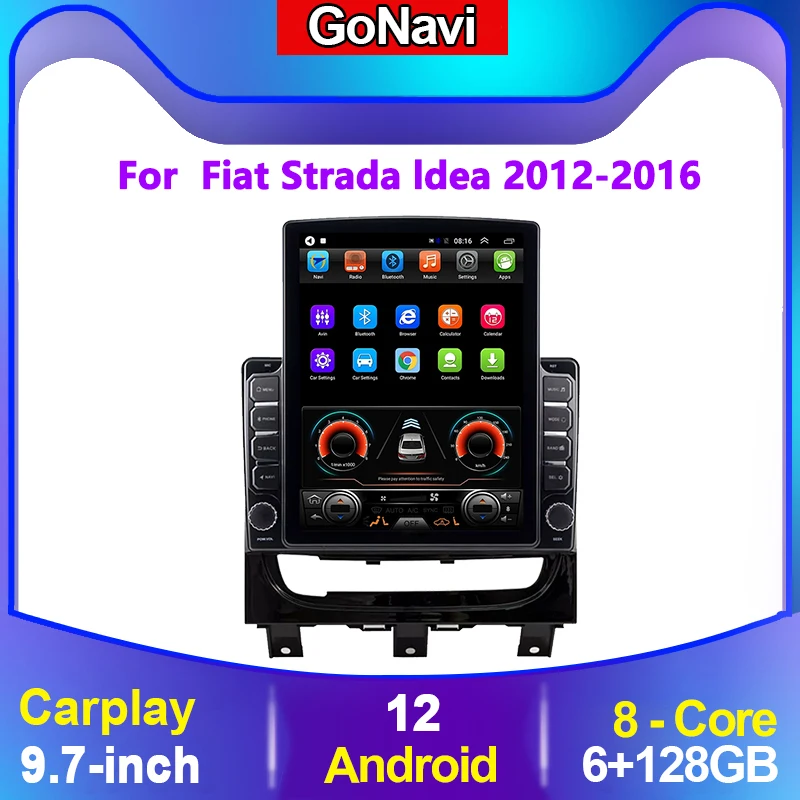 

GoNavi For Fiat Strada ldea Android Car Radio Tesla Dvd Touch Screen Central Multimedia Video Players Stereo Receiver Navigation