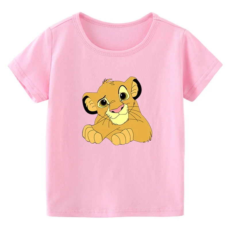 

Summer comfortable T Shirts 4-14T baby boys and girl T cute lion king T Shirt Children Boys Clothing Kids Clothes Summer Tops