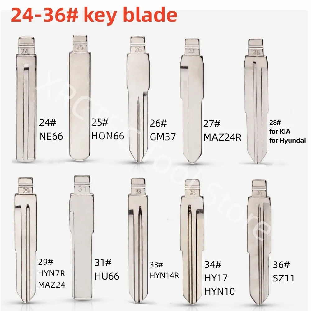 Лезвие ключа NE66 HON66 GM37 MAZ24R HYN7R MAZ24 HU66 HYN14R HY17 SZ11 KD VVDI, 10 шт.