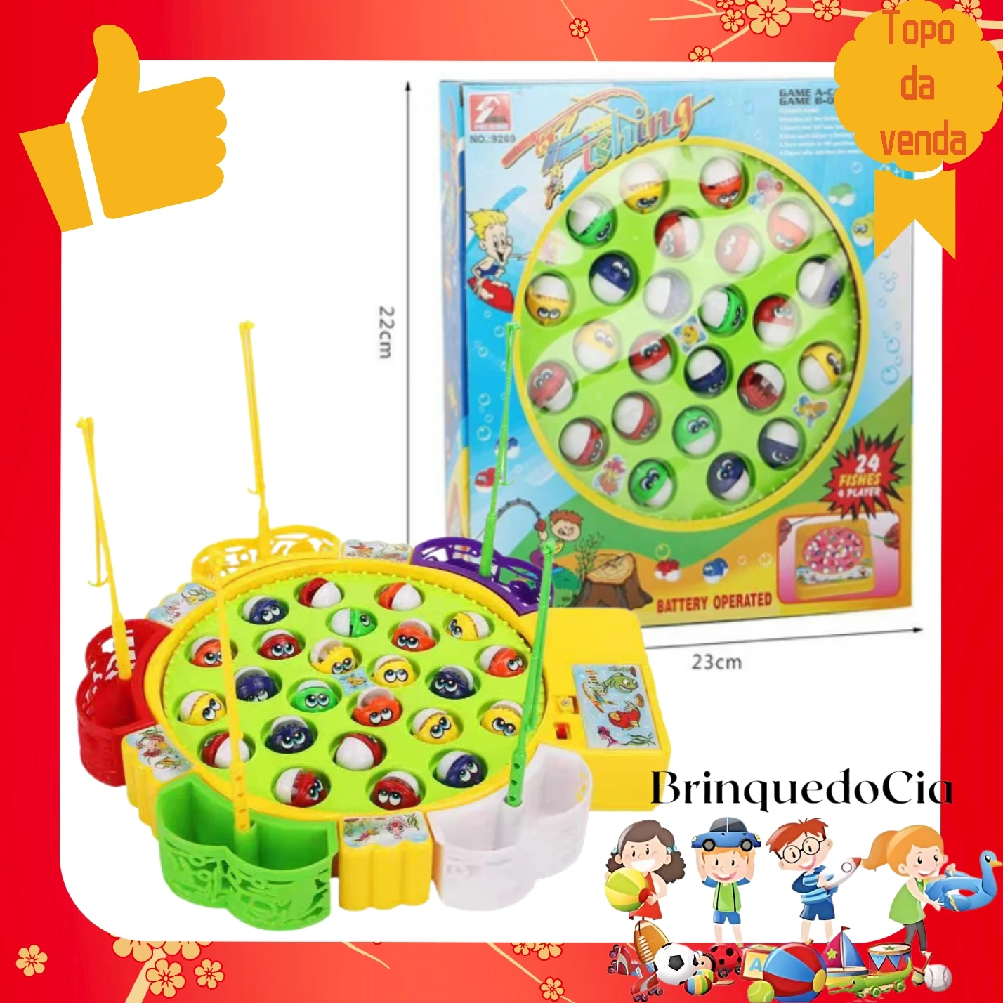 

brinquedos musicais de pesca de ameixa 24 peixes