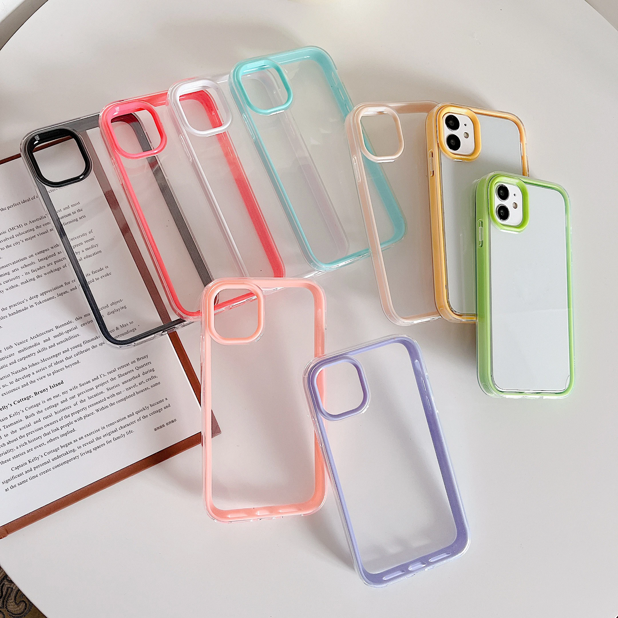 3 in 1 Transparent Silicone Case For iPhone 13 12 11 Pro Max чехол на айфон 11 Cheap Silicone Cover iPhone Funda Samsung Note 20