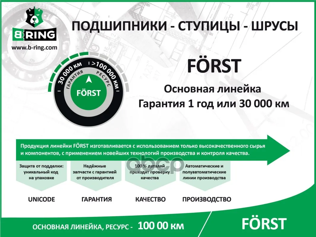 Подшипник Ступицы Hyundai Accent (95-) Kia Rio (97-) (Перед. Компл.) [38X70x37] B-RING арт. BK1812