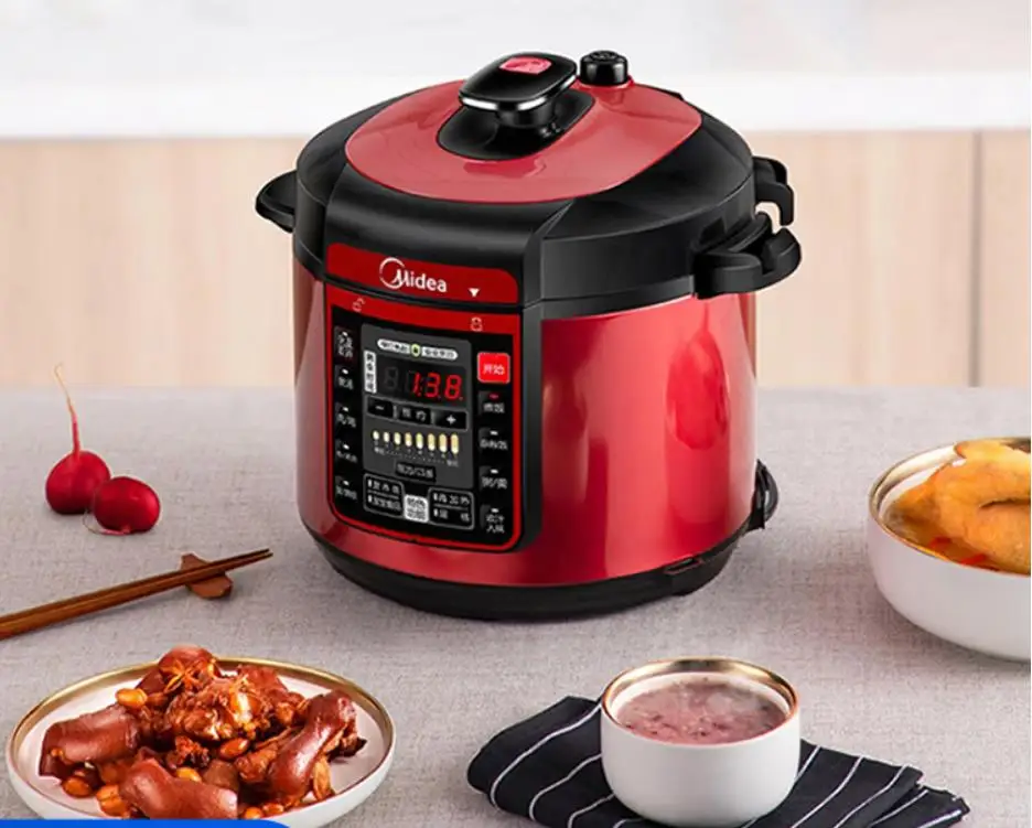 

Midea WQC50A5 5L Pressure food Cooker household Electric pressure rice cooker stainless steel timing red home soup meat machine