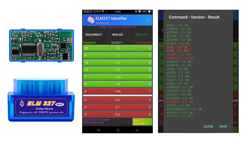 Оригинальный мини-сканер ELM327 Bluetooth V1.5 с Pic18f25k80 OBD2 WIFI ELM 327 для Android IOS Windows