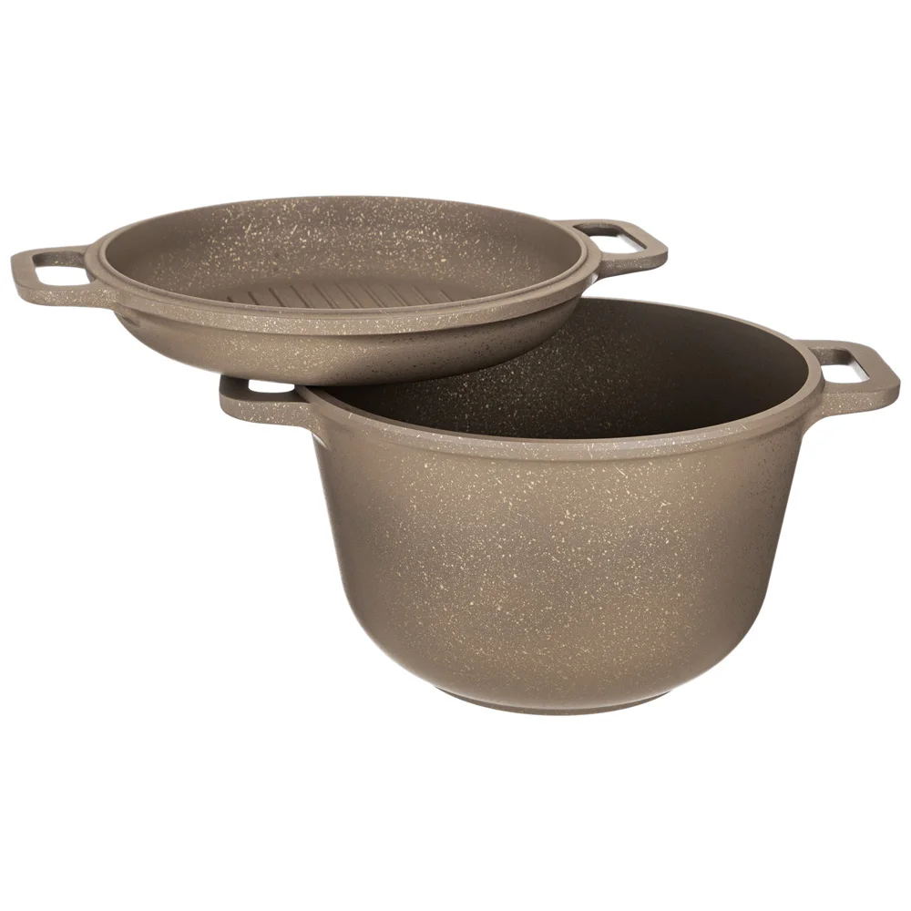 Казан Agness Экселент с крышкой гриль 5 л (899-244)