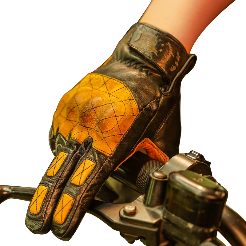 

UGLYBROS Ретро кожаные мотоциклетные перчатки для мотокросса Мужские мотоциклетные перчатки с сенсорным экраном Moto Guantes Водонепроницаемые ветрозащитные перчатки