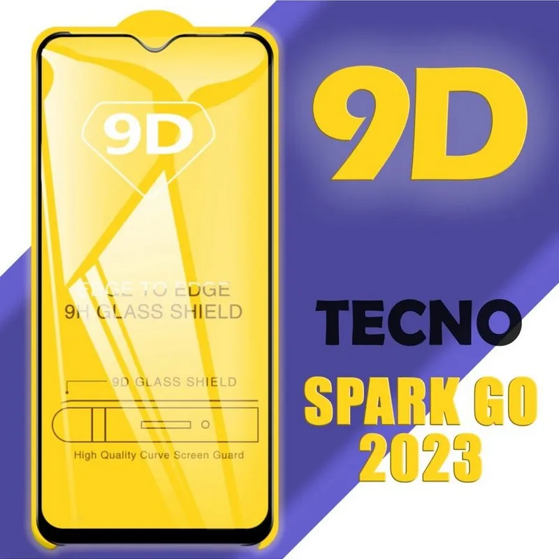Защитное стекло для Tecno Spark go 2023 / 9D на весь экран