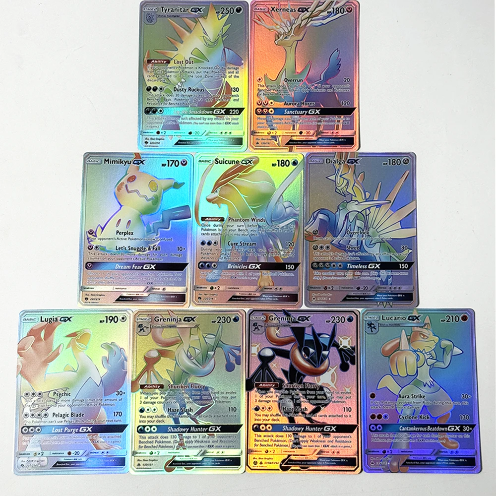 Фото Игровые карты PKM GX PTCG (прокси-карты) Eevee & Snorlax/Espeon & Deoxys/Gardevoir & Sylveon/Gengar & Mimikyu/Magikarp & Wailord/Pikachu & Zekrom/GX №2
