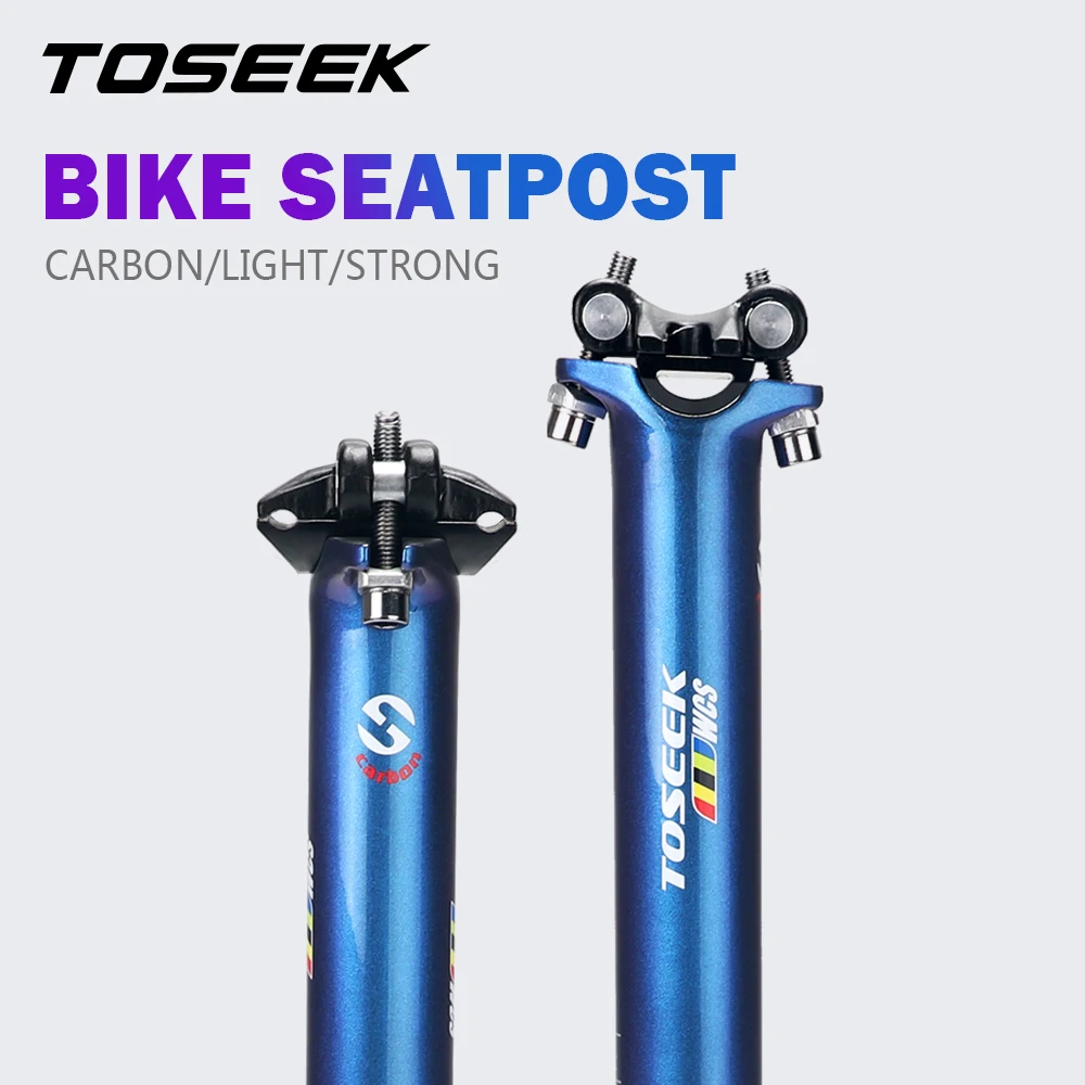 

TOSEEK Carbon Bicycle Seatpost Ultralight MTB Seatpost Road Bike Seatpost Carbon 27.2/30.8/31.6mm Mountain Bicycle Seat Tube