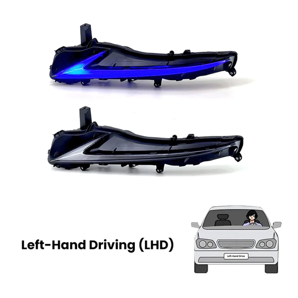 

Пара автомобильных фар в сборе для Lexus IS300 2017-2020, дневные ходовые огни, светодиодные фары с проточной водой, мерцающие фары DRL