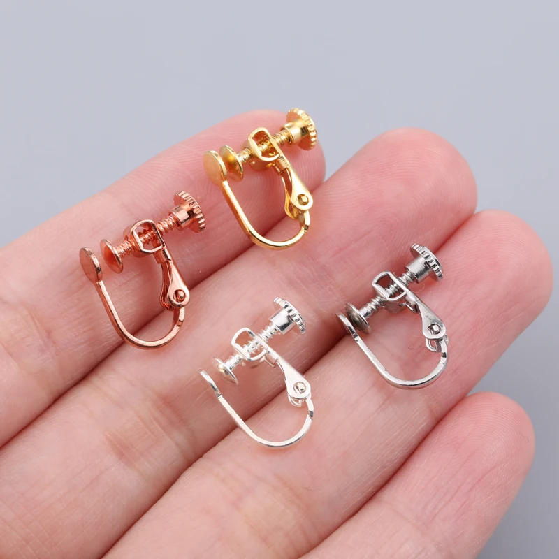 

UNNAIER 2/10 pieces personalized ear clip DIY earring accessories women's earrings without piercing adjustable homemade earrings