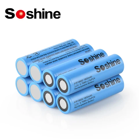 Soshine 3.2V 18650 1800mAh LiFePo4 аккумулятор