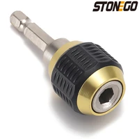 stonego 1pc drill bit extension 14 inch hex shank screwdriver bit holder extension rod self locking drill bit holder