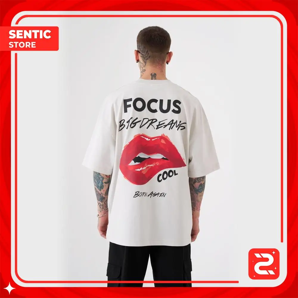 Мужская футболка Focus Big Dreams большого размера с принтом