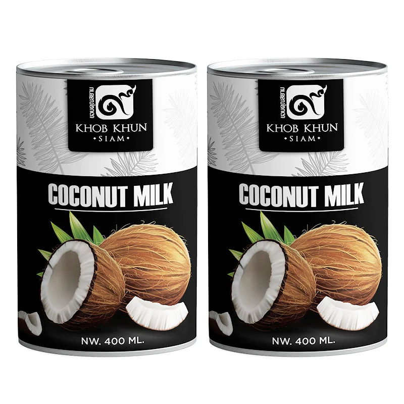 Кокосовое молоко жирность 17-19% KHOB KHUN Siam (2 шт. по 400 мл.)