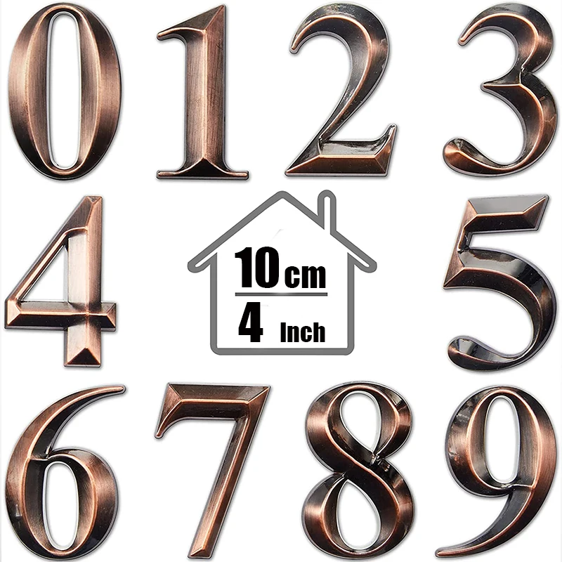 

3D Mailbox Numbers 0-9 Self-Adhesive 4 Inch Address Number Stickers Door House Numbers Mailbox Sign for Apartment Home Office