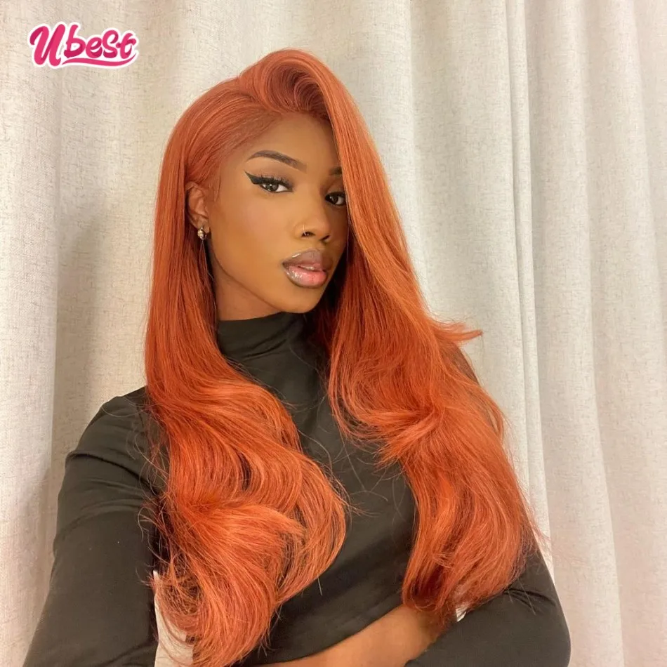 

Rose Ginger Body Wave 13X6 13X4 Lace Front Human Hair Wigs For Woman 5x5 4X4 Closure Wig Human Hair Remy Brazilian 30 32 Inches