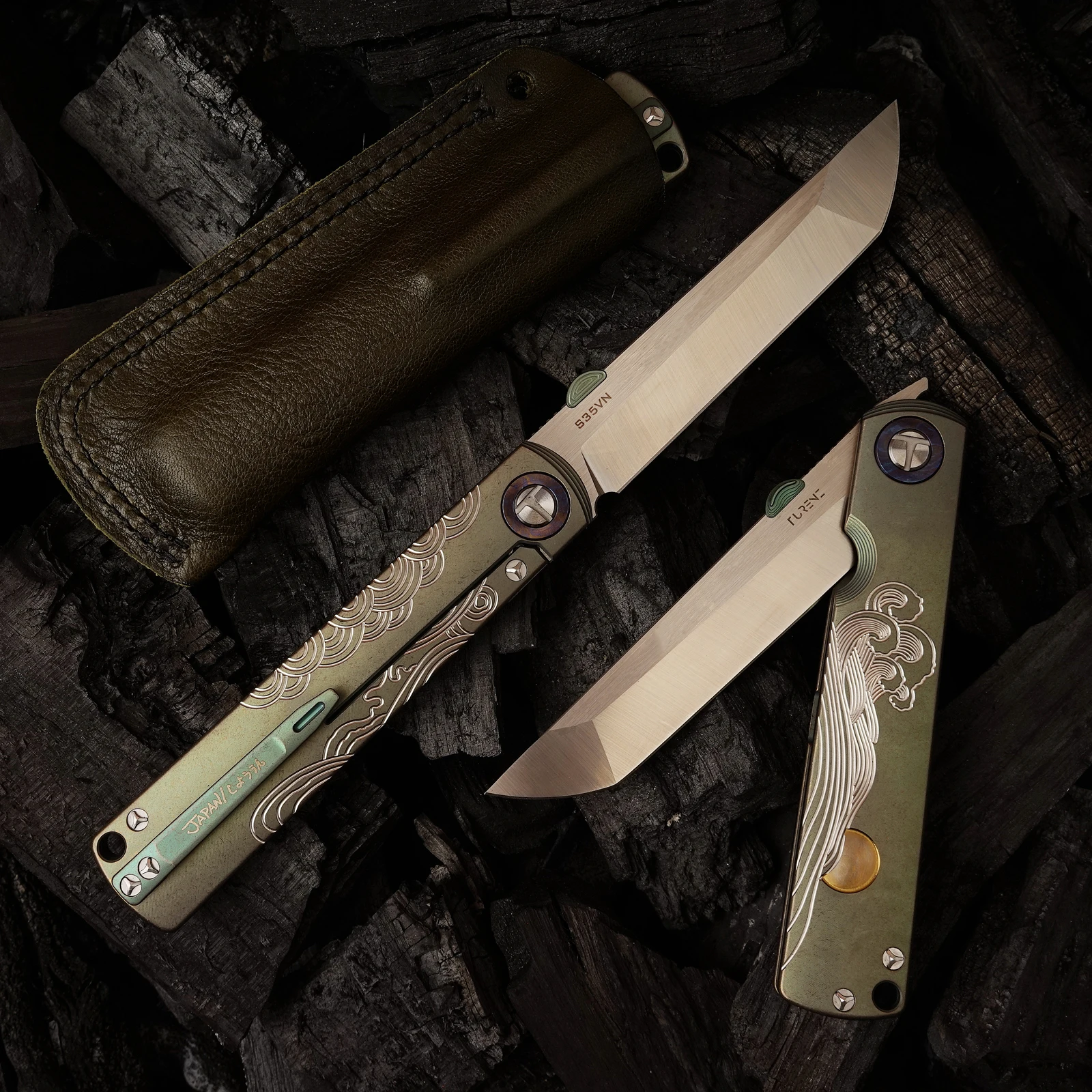 Фото Складной нож S35VN Titanium – карманный нож EDC для кемпинга на природе (SpiritDeed) №3