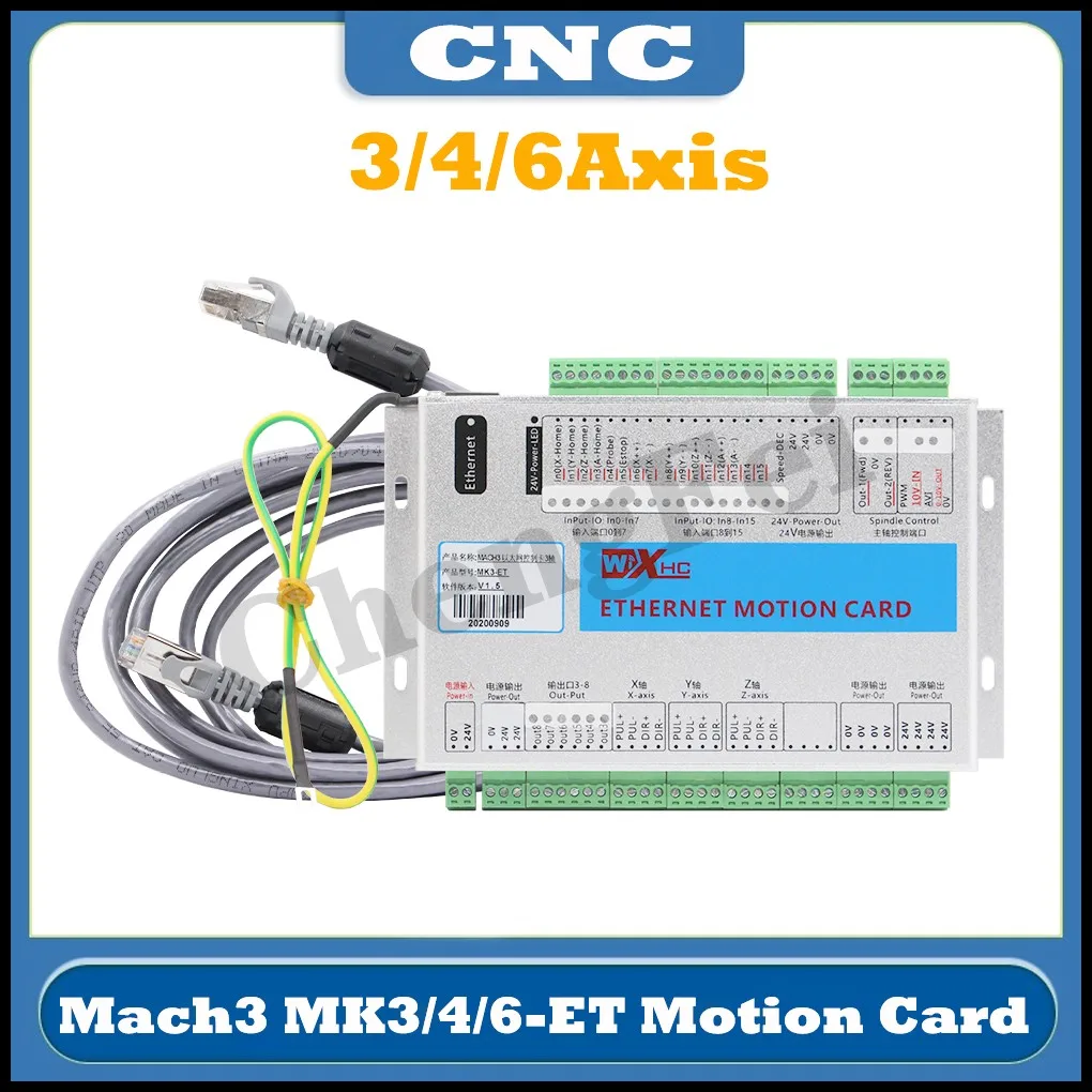 

CNC XHC Ethernet 3/4/6 Axis MACH3 Motion Control Card Frequency 2000KHZ Controller Breakout Board For Stepper Motor/Servo Motor
