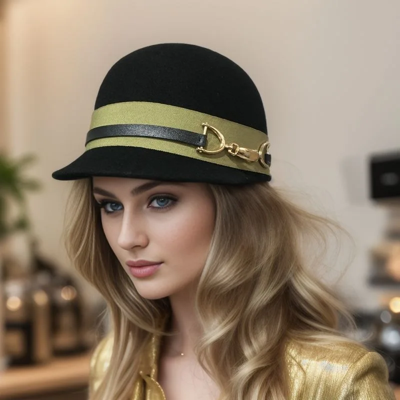 Женская зимняя бейсболка с металлической пряжкой и ремешком | AliExpress