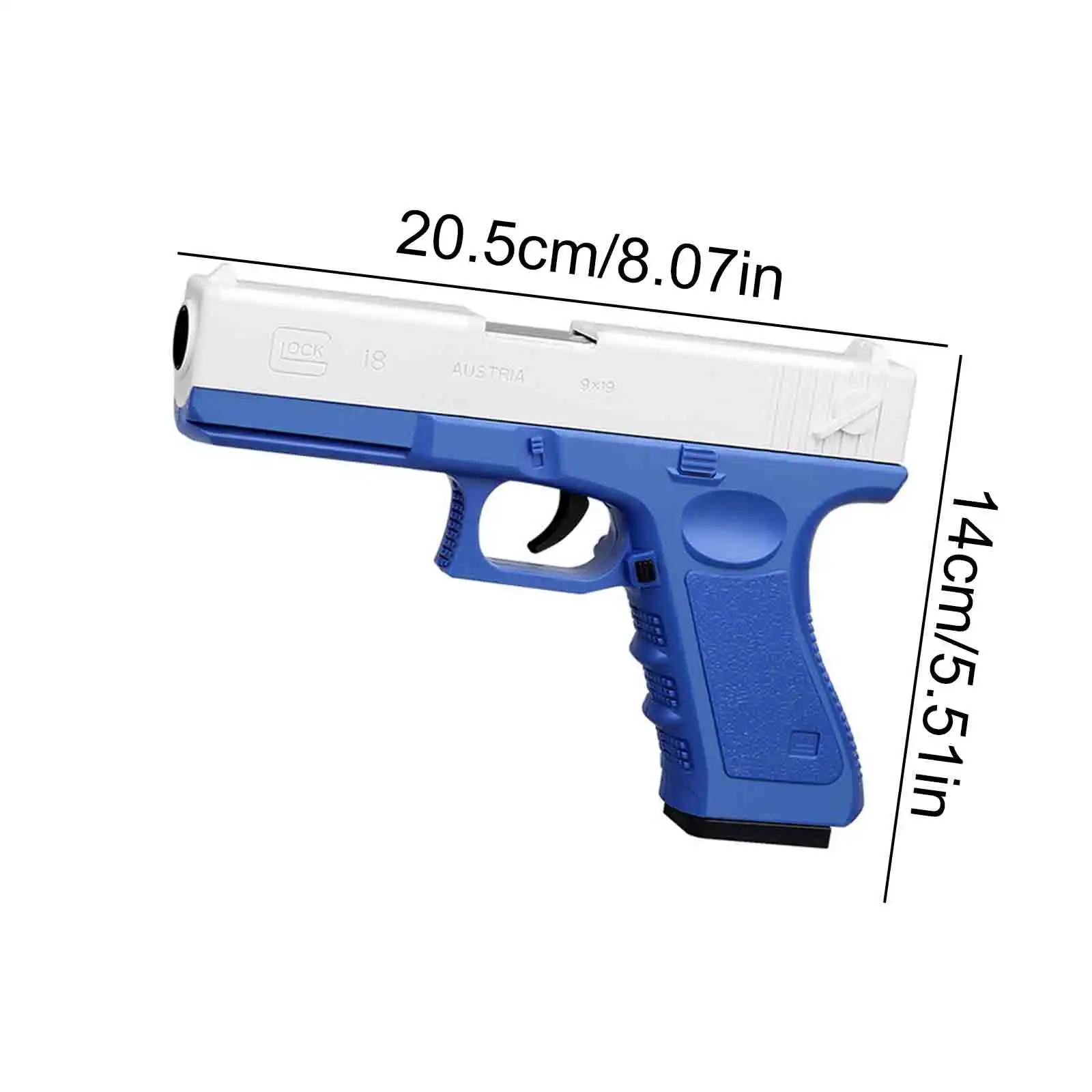 Игрушечный пистолет Glock с функцией выброса гильз 32 патрона 40 мягких дротиков 2