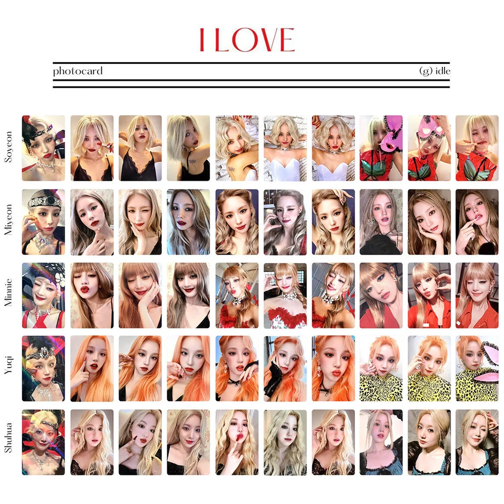 

(G)I-DLE Mini Album I Love Photocards Double Side Self Made Lomo Cards Postcard For Fans Collection Gift Miyeon Minnie