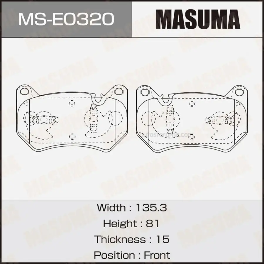MASUMA MSE0320 Колодки дисковые