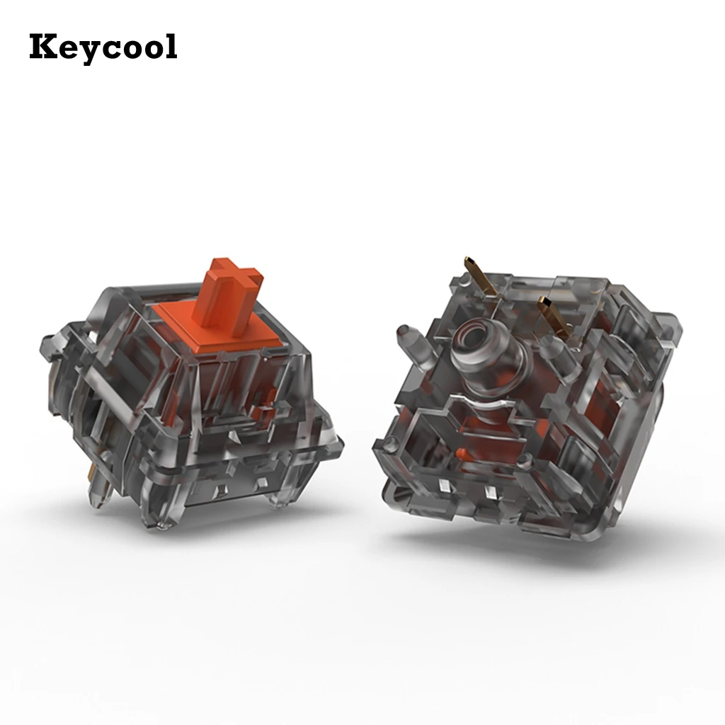 Тактильный переключатель Keycool Aurora оранжевый прозрачный черный RGB-переключатель 5
