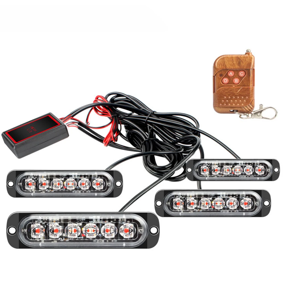 4x6 светодиодный стробоскоп боковые сигнальные огни Решетка мигающий свет для